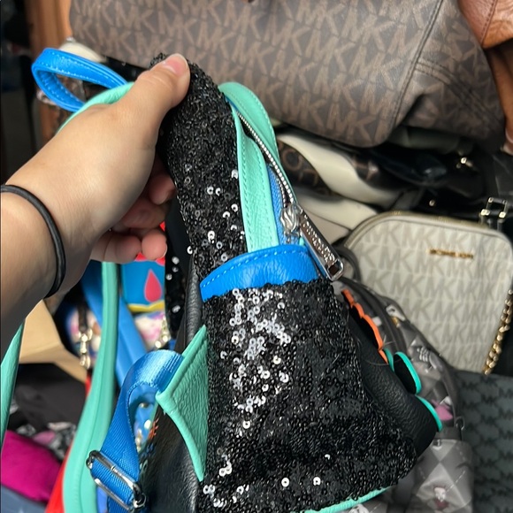 Loungefly Black and Blue Kids Backpack - Picture 6 of 7